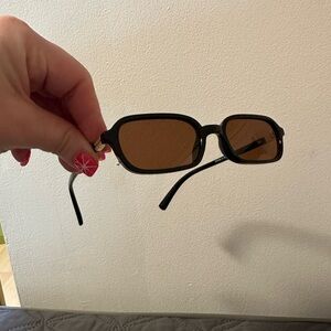 Stylish Black Sunglasses with Brown Lenses NEW IN BOX